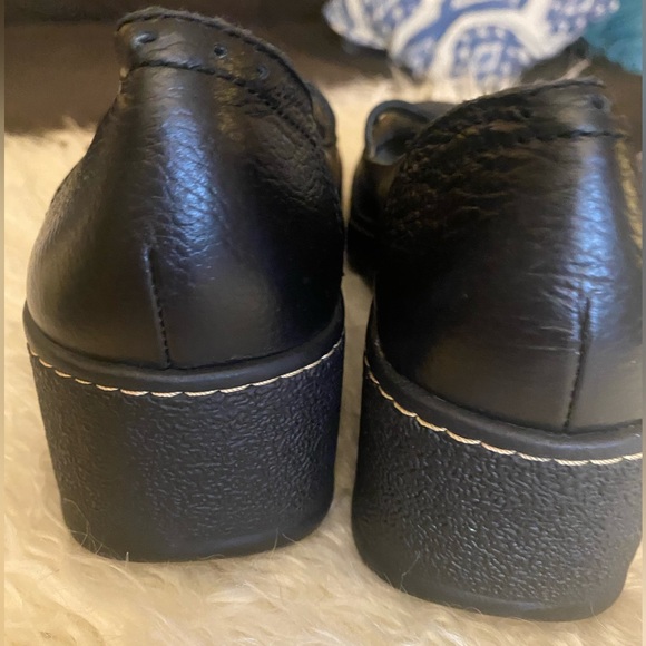 Vtg Y2K MIA Platform Shoes Brooklyn Mary Jane Sz 7 Black Leather T-Strap Buckle - Picture 2 of 7